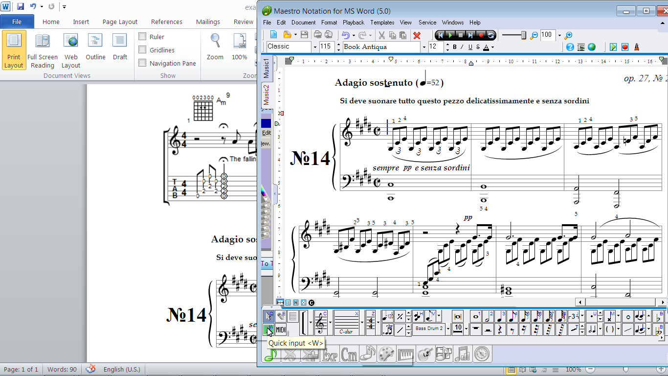Click to view MagicScore Notation For MS Word 8.189 screenshot